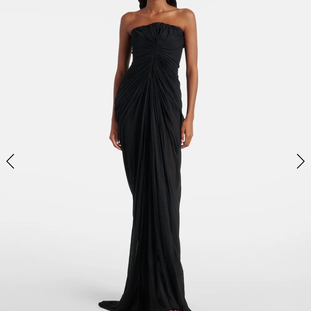 Rick Owens Elegant Black Strapless Dress
